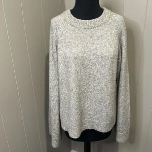 Adriano Goldschmied Noelle heather sparkle gray bell sleeve crewneck sweater New